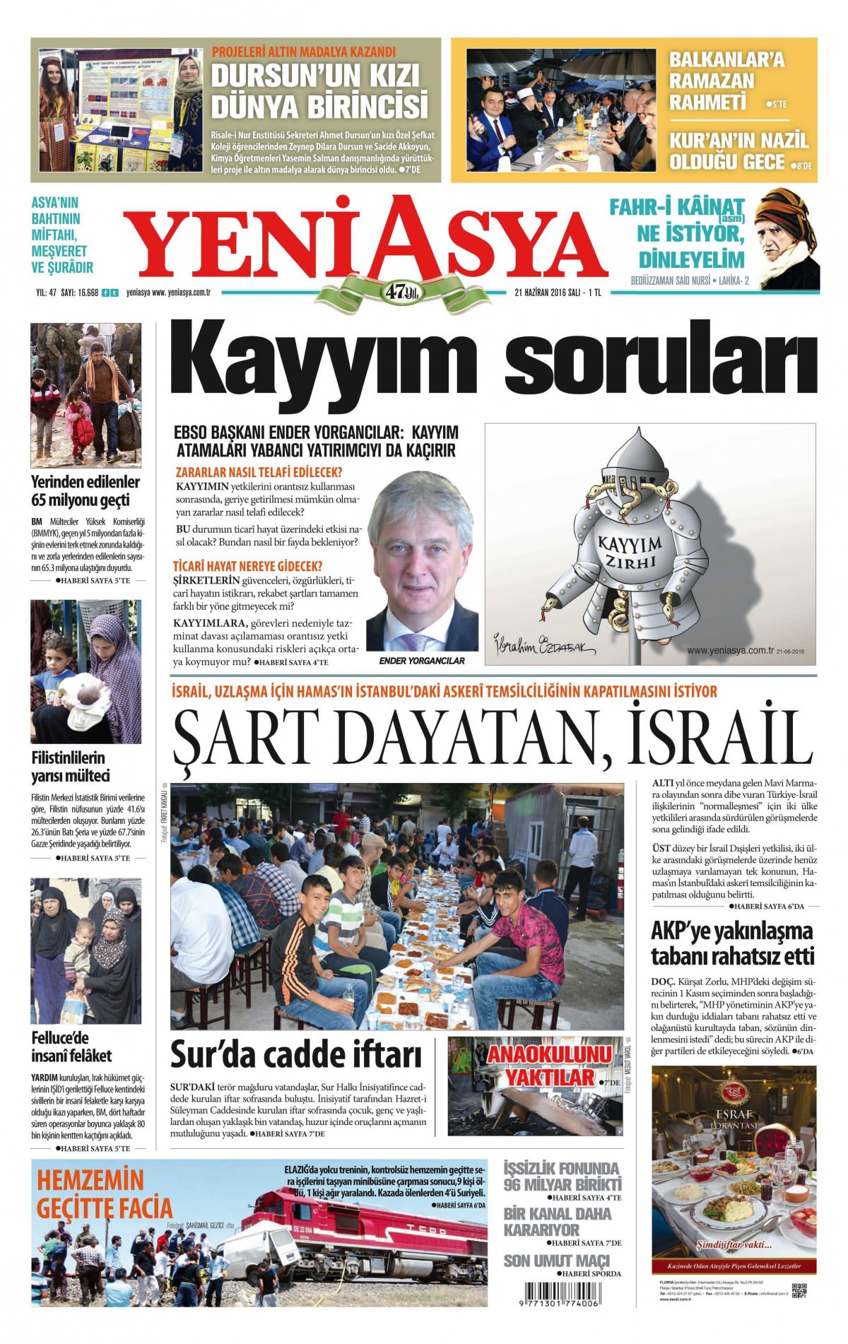 21 Haziran 2016 gazete manşetleri - 656