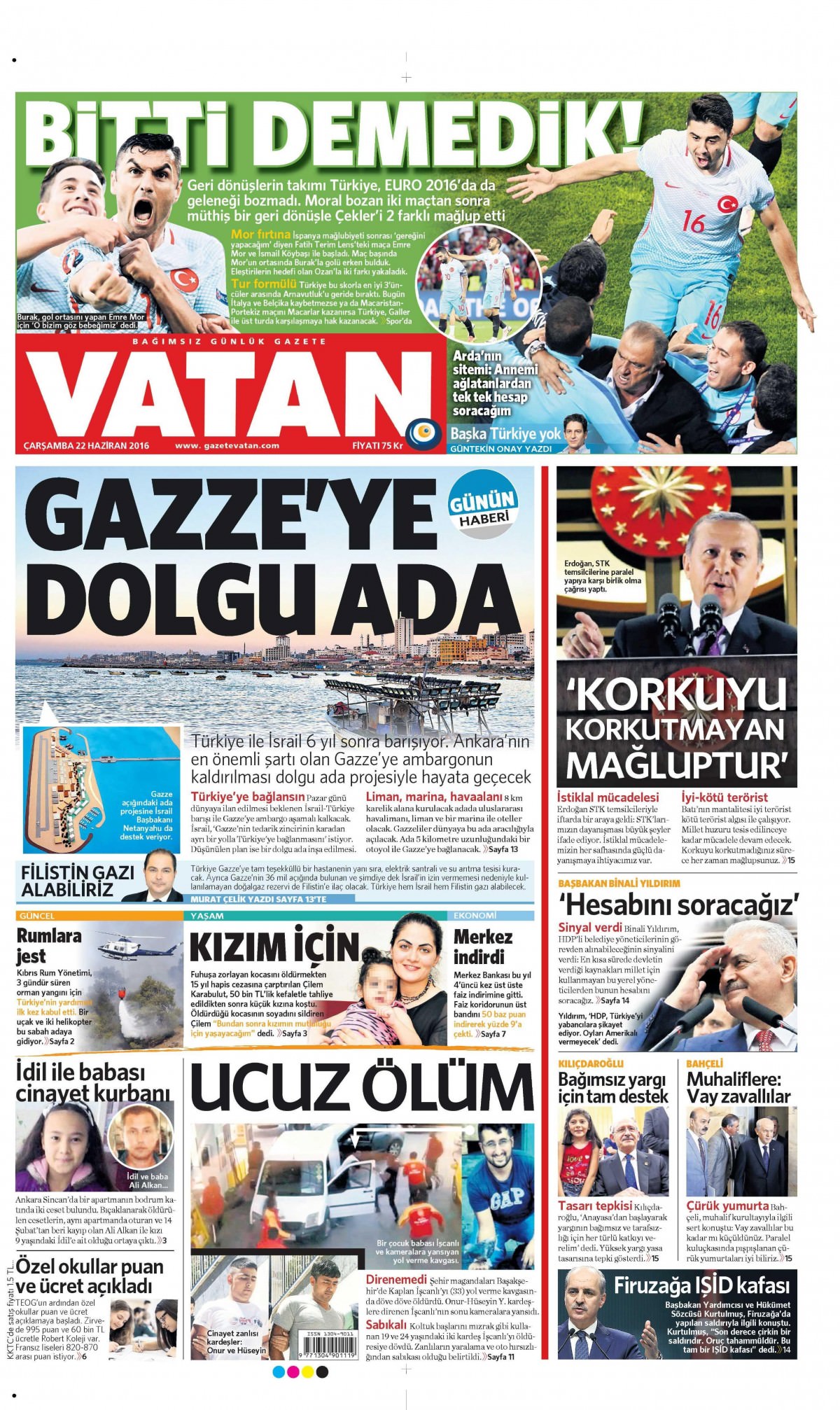 22 Haziran 2016 gazete manşetleri - 931