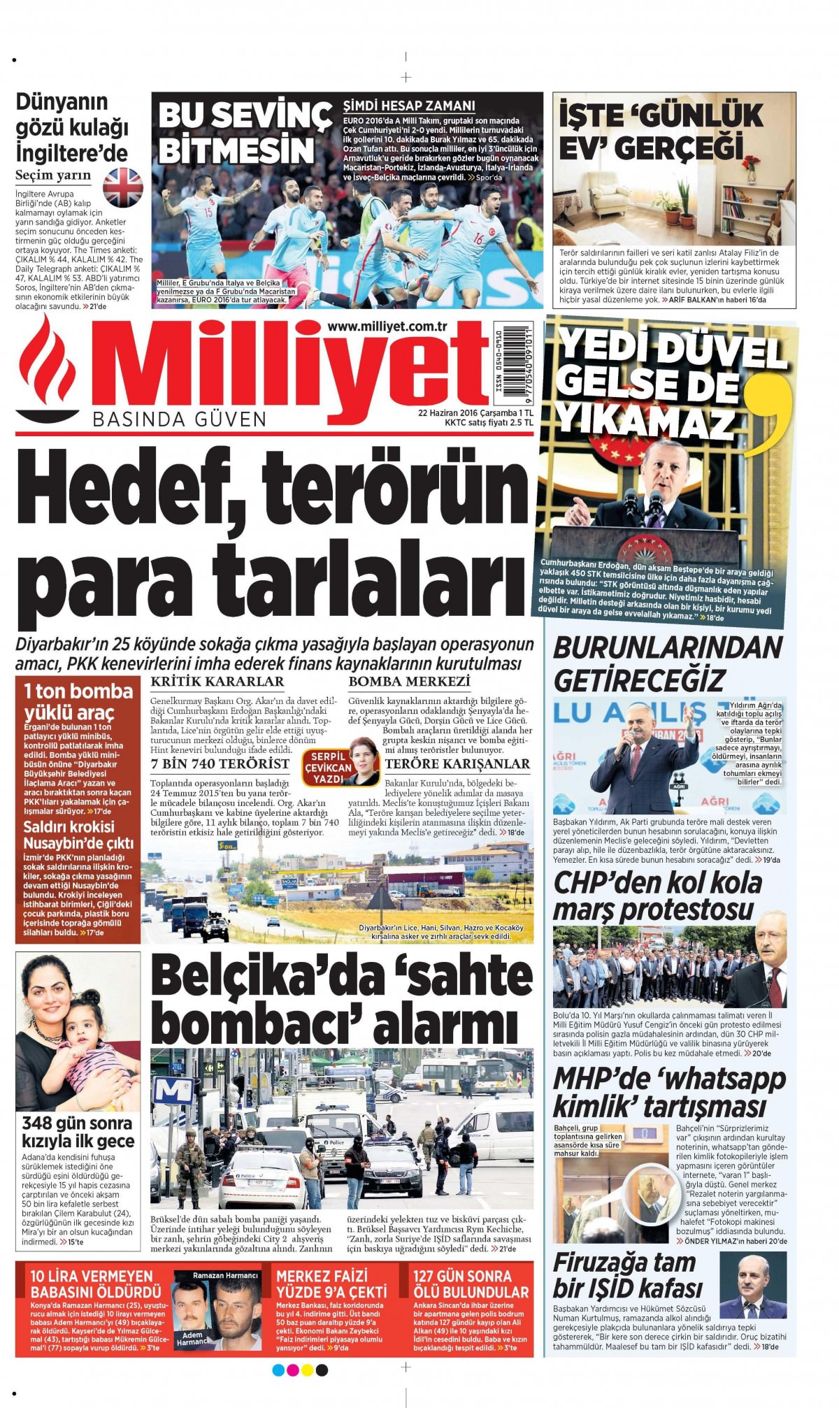 22 Haziran 2016 gazete manşetleri - 868