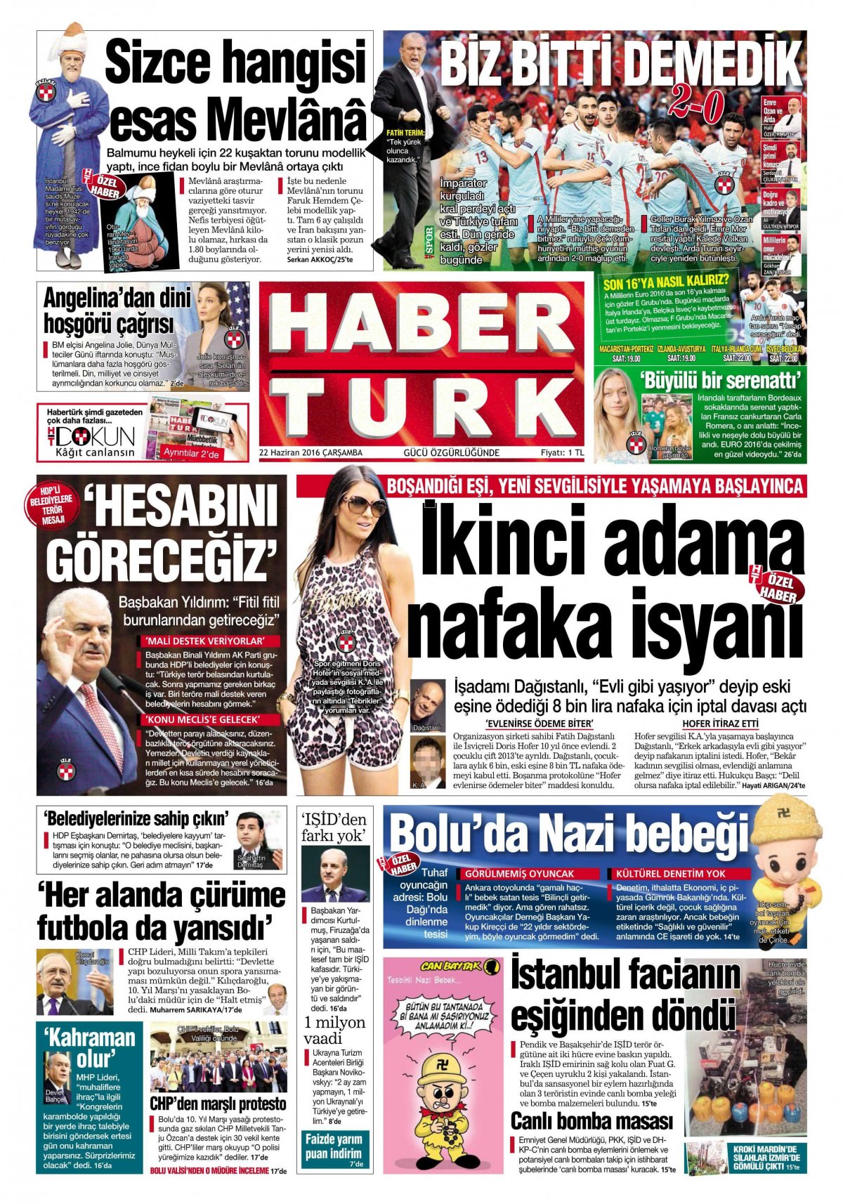 22 Haziran 2016 gazete manşetleri - 585