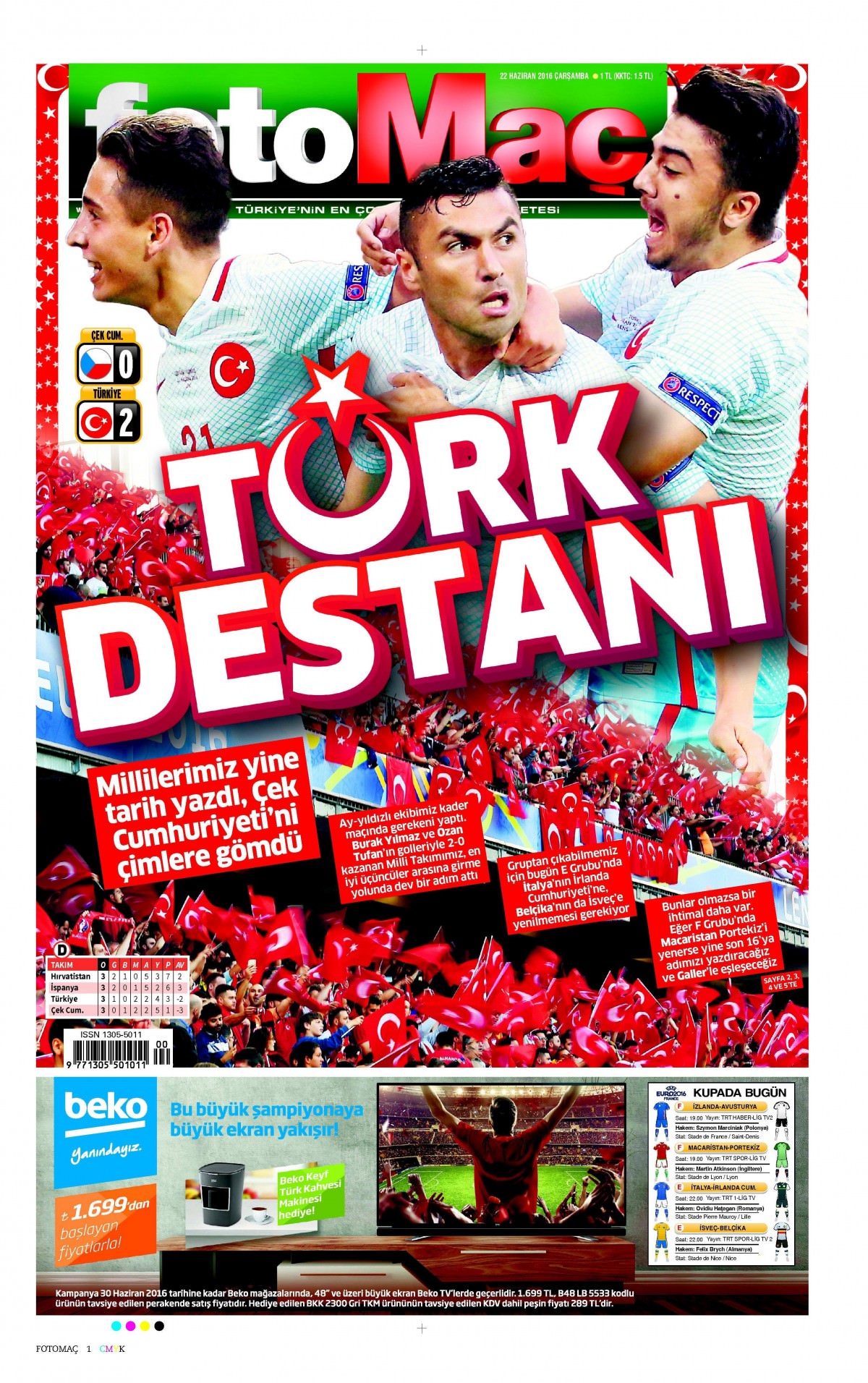 22 Haziran 2016 gazete manşetleri - 693