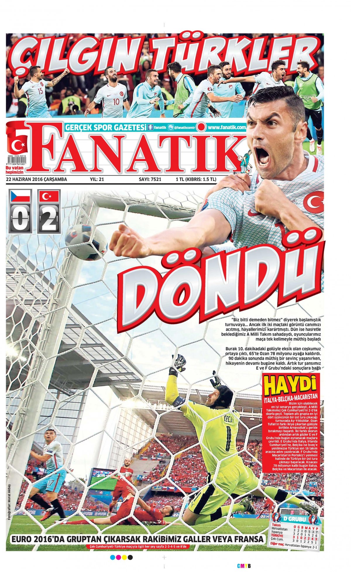 22 Haziran 2016 gazete manşetleri - 920