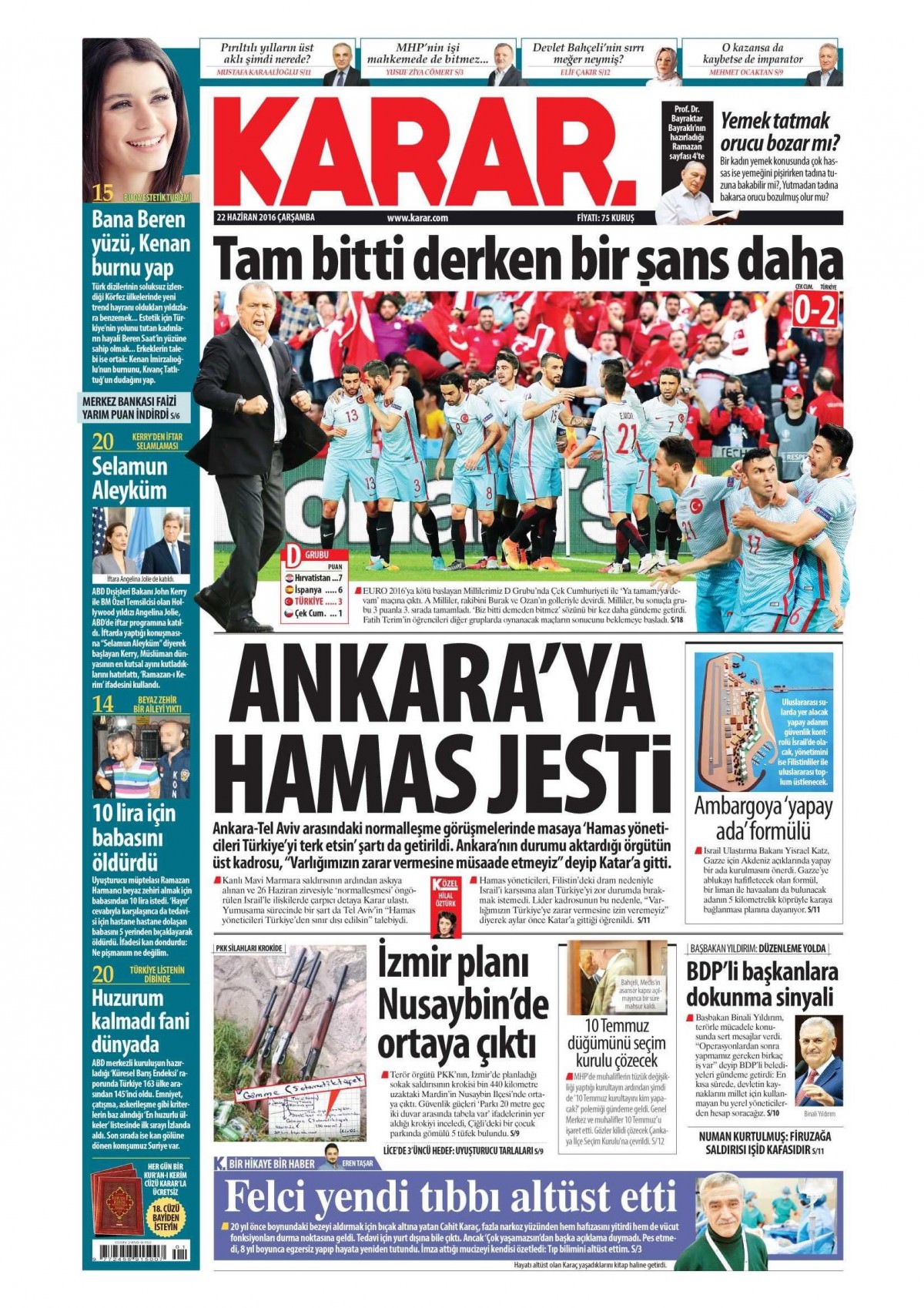 22 Haziran 2016 gazete manşetleri - 682