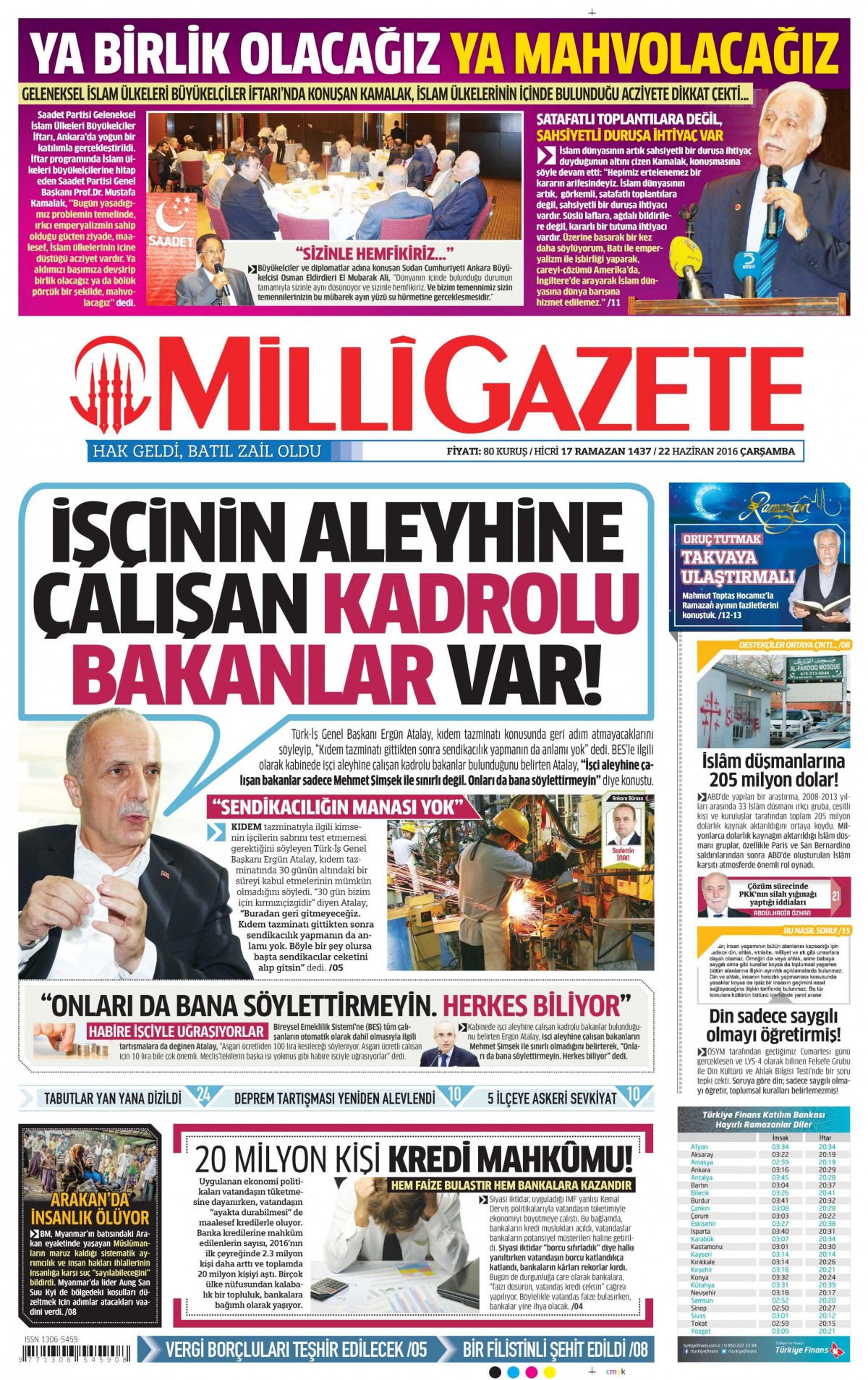 22 Haziran 2016 gazete manşetleri - 814