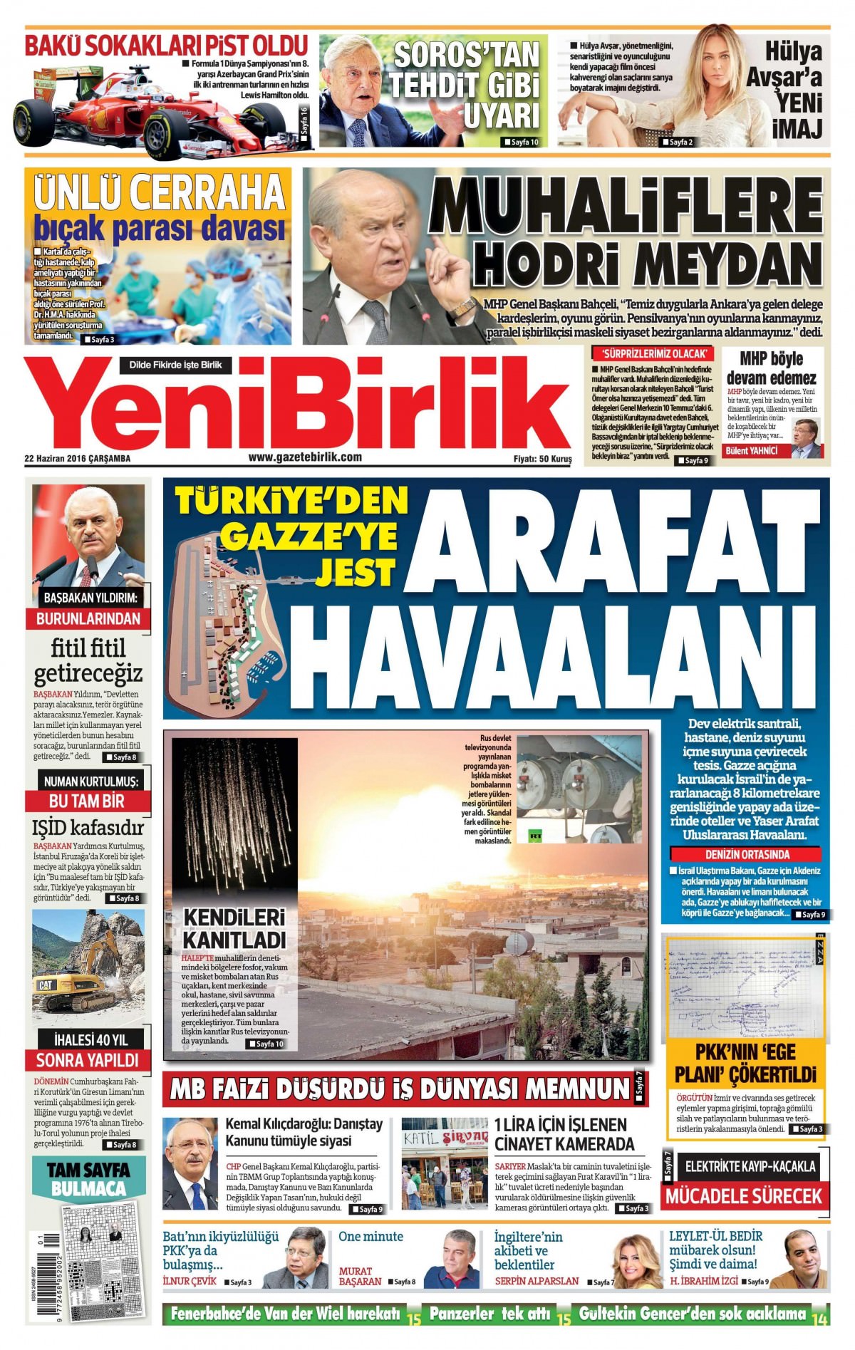 22 Haziran 2016 gazete manşetleri - 937