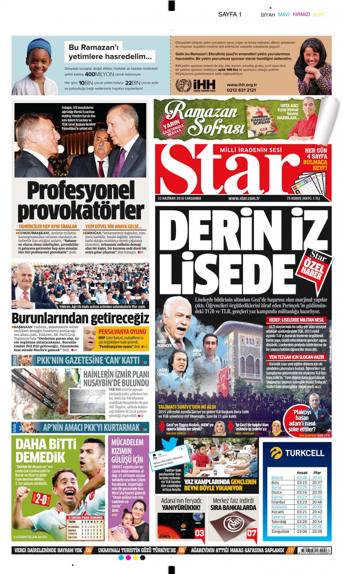 22 Haziran 2016 gazete manşetleri - 594