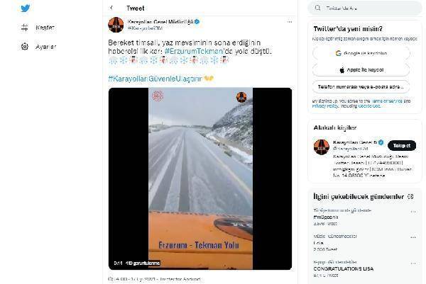 Erzurum'a ilk kar düştü - 2