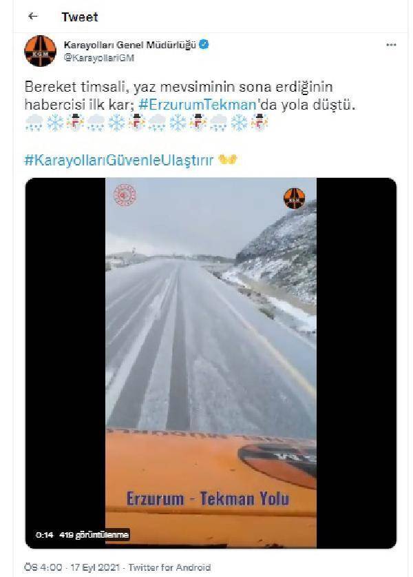 Erzurum'a ilk kar düştü - 4