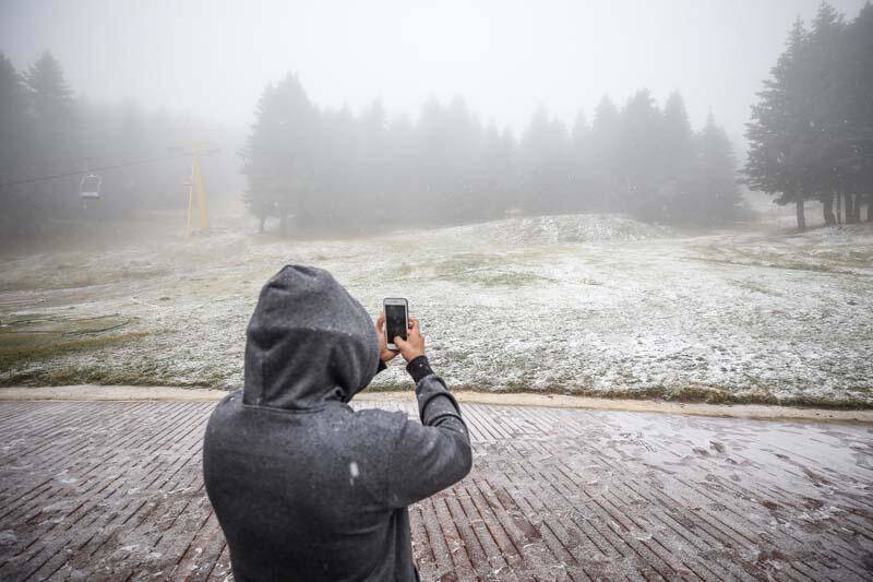 Uludağ ve Kartalkaya'ya mevsimin ilk kar yağışı düştü - 14