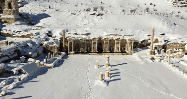 Sagalassos Antik Kenti, kar yağışıyla bembeyaz - 4