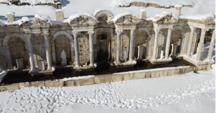 Sagalassos Antik Kenti, kar yağışıyla bembeyaz - 3