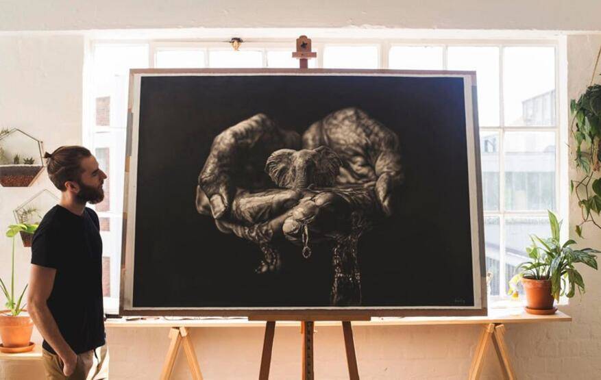 Karakalem ile inanılmaz eserler ortaya çıkarıyor - 11