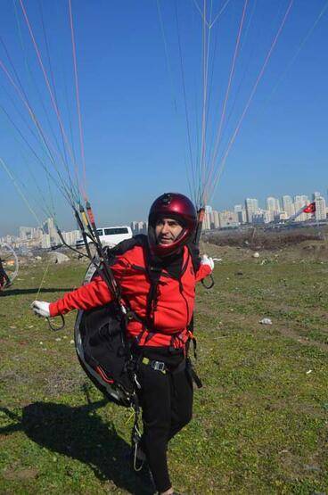 İstanbul'da paramotor uçuşunda havada telefon tamiri yaptı - 7