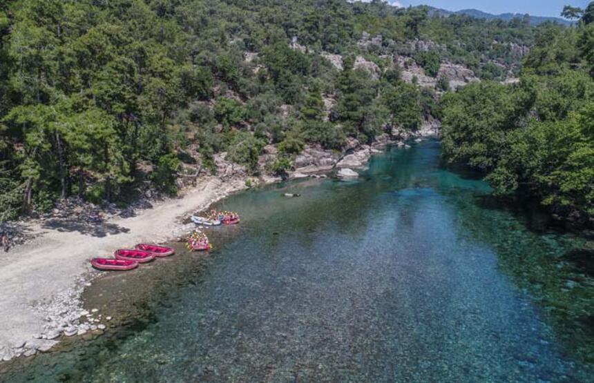 Köprülü Kanyon'da günde 3 bin bot suya iniyor - 2