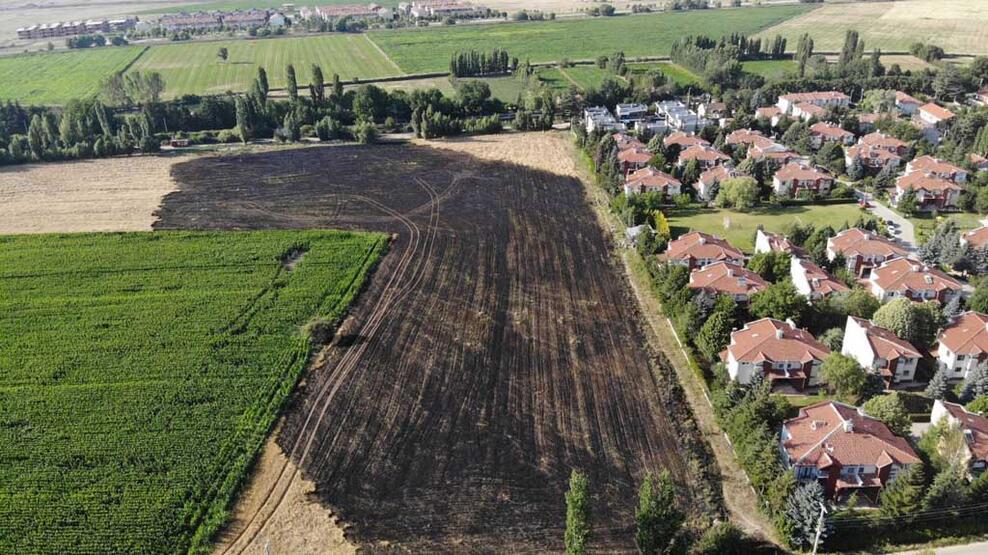 Yangın 30 dakika sürdü ama... 40 dönüm arpa kül oldu! - 3