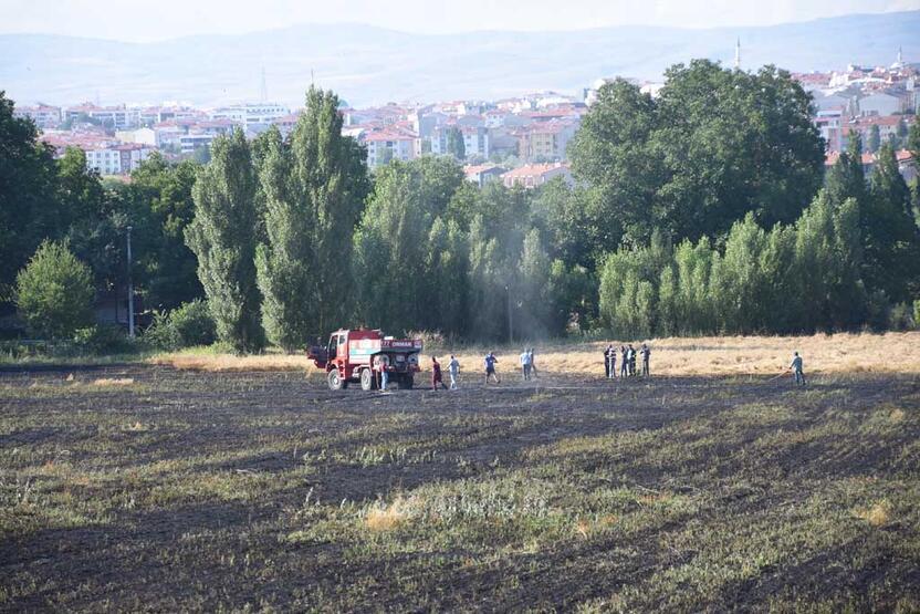 Yangın 30 dakika sürdü ama... 40 dönüm arpa kül oldu! - 10