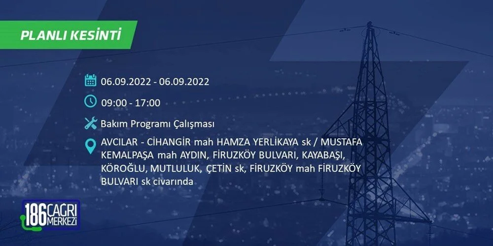 BEDAŞ 6-7 Eylül Elektrik kesintisi hangi ilçe ve mahallede olacak? Elektrikler ne zaman saat kaçta gelecek? - 1