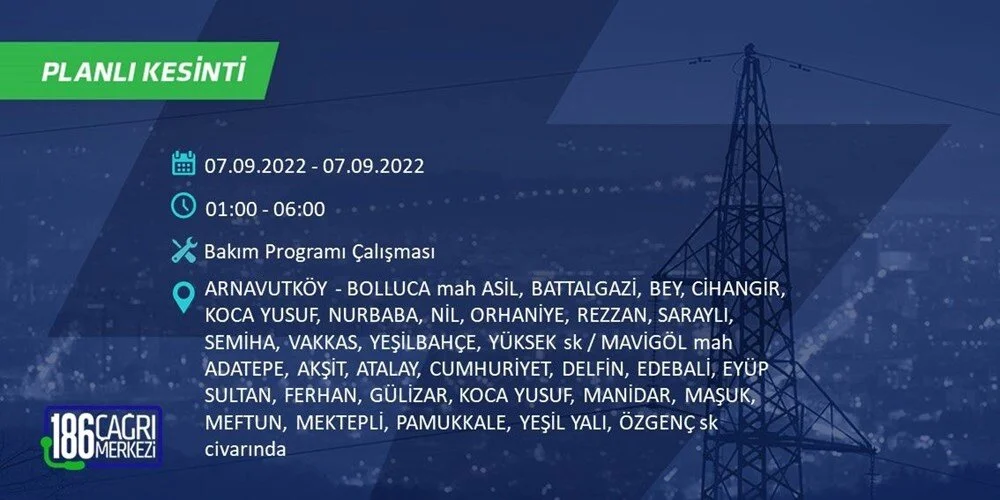 BEDAŞ 6-7 Eylül Elektrik kesintisi hangi ilçe ve mahallede olacak? Elektrikler ne zaman saat kaçta gelecek? - 3