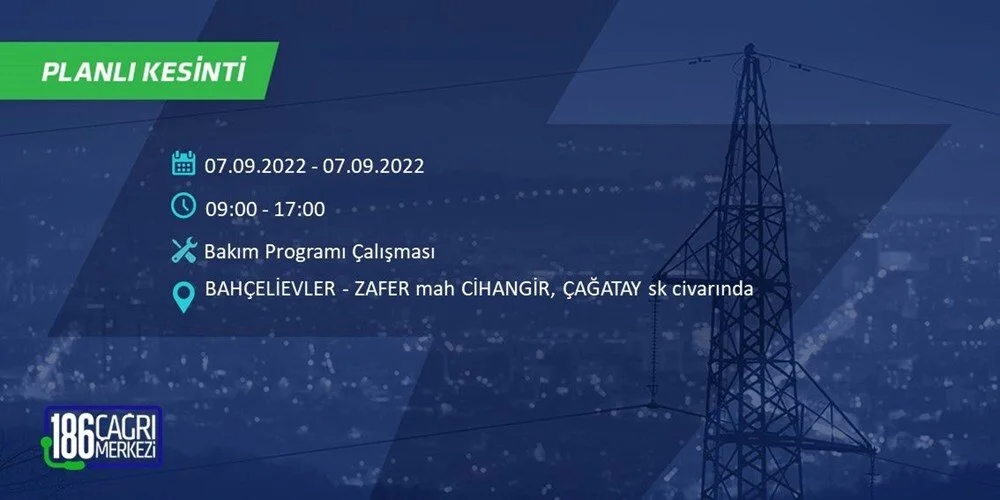 BEDAŞ 6-7 Eylül Elektrik kesintisi hangi ilçe ve mahallede olacak? Elektrikler ne zaman saat kaçta gelecek? - 6