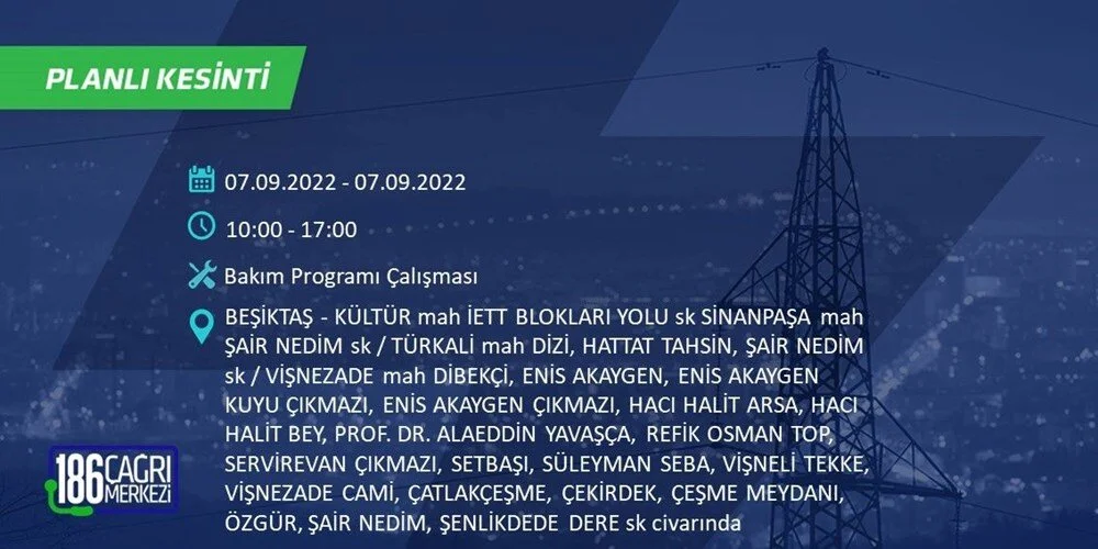 BEDAŞ 6-7 Eylül Elektrik kesintisi hangi ilçe ve mahallede olacak? Elektrikler ne zaman saat kaçta gelecek? - 10
