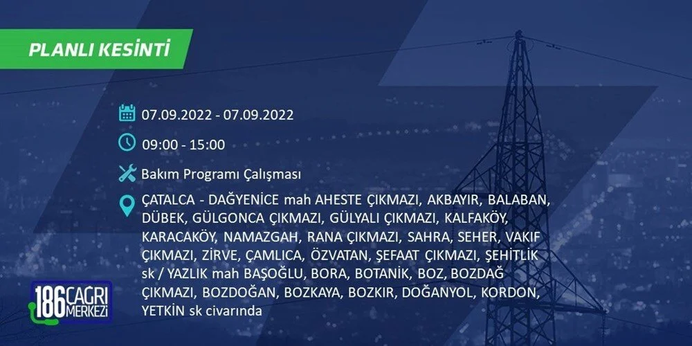 BEDAŞ 6-7 Eylül Elektrik kesintisi hangi ilçe ve mahallede olacak? Elektrikler ne zaman saat kaçta gelecek? - 29