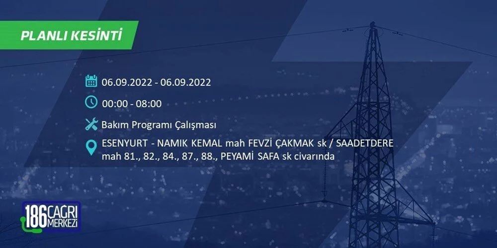 BEDAŞ 6-7 Eylül Elektrik kesintisi hangi ilçe ve mahallede olacak? Elektrikler ne zaman saat kaçta gelecek? - 34