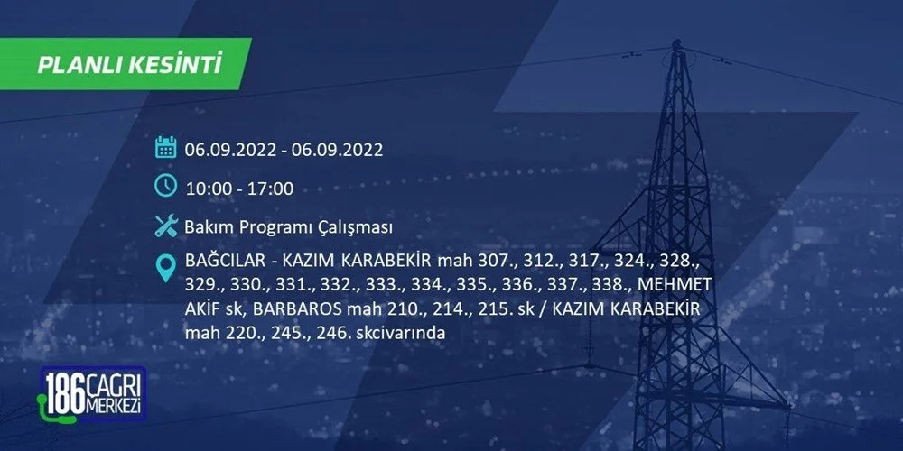 BEDAŞ 6-7 Eylül Elektrik kesintisi hangi ilçe ve mahallede olacak? Elektrikler ne zaman saat kaçta gelecek? - 13