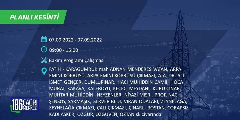 BEDAŞ 6-7 Eylül Elektrik kesintisi hangi ilçe ve mahallede olacak? Elektrikler ne zaman saat kaçta gelecek? - 40
