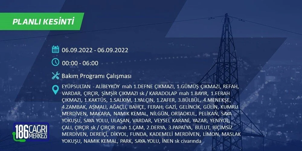 BEDAŞ 6-7 Eylül Elektrik kesintisi hangi ilçe ve mahallede olacak? Elektrikler ne zaman saat kaçta gelecek? - 52
