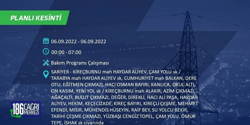 BEDAŞ 6-7 Eylül Elektrik kesintisi hangi ilçe ve mahallede olacak? Elektrikler ne zaman saat kaçta gelecek? - 57