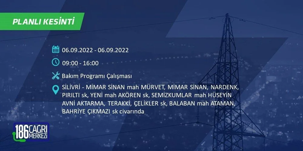 BEDAŞ 6-7 Eylül Elektrik kesintisi hangi ilçe ve mahallede olacak? Elektrikler ne zaman saat kaçta gelecek? - 64