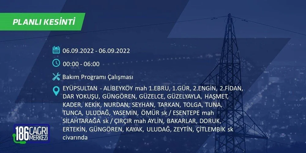 BEDAŞ 6-7 Eylül Elektrik kesintisi hangi ilçe ve mahallede olacak? Elektrikler ne zaman saat kaçta gelecek? - 50