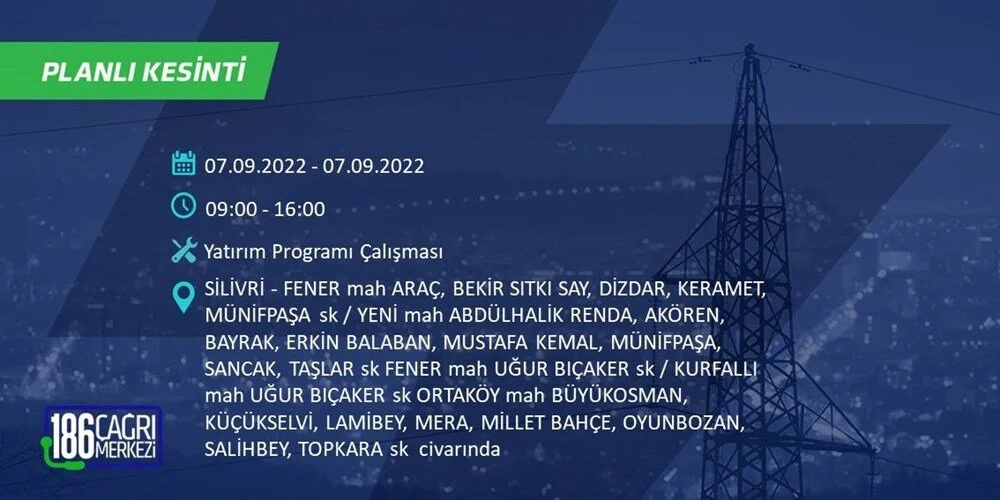 BEDAŞ 6-7 Eylül Elektrik kesintisi hangi ilçe ve mahallede olacak? Elektrikler ne zaman saat kaçta gelecek? - 69