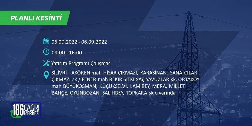BEDAŞ 6-7 Eylül Elektrik kesintisi hangi ilçe ve mahallede olacak? Elektrikler ne zaman saat kaçta gelecek? - 66