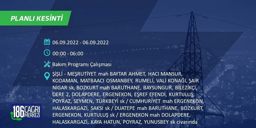 BEDAŞ 6-7 Eylül Elektrik kesintisi hangi ilçe ve mahallede olacak? Elektrikler ne zaman saat kaçta gelecek? - 78