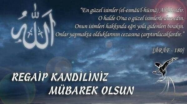 WhatsApp resimli kandil mesajları indir | Regaip Kandili resmi (durum fotoğrafı) indir - 6