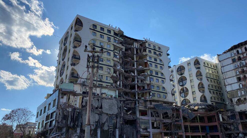 Diyarbakır'da 1 bloğu yıkılan Galeria Sitesi'nde dron ile hayvan kurtarma operasyonu - 4