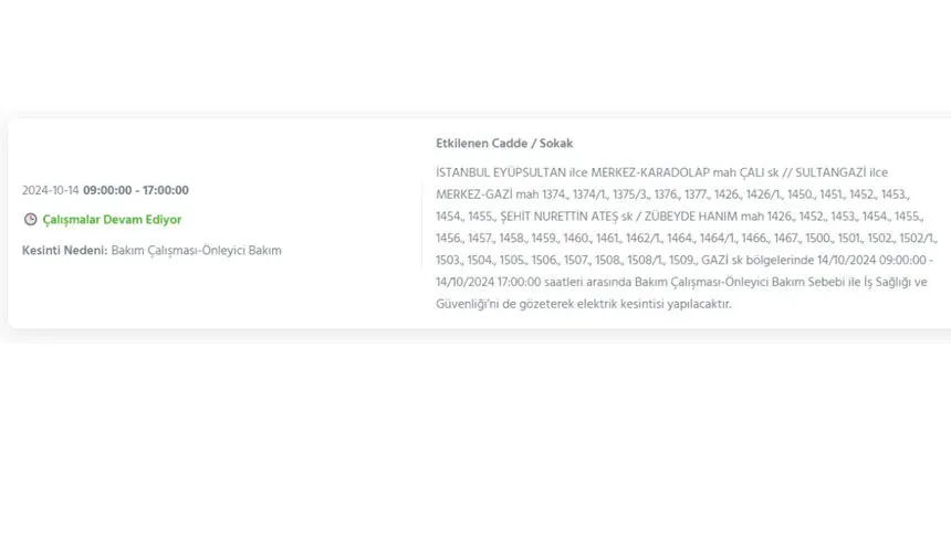 İstanbul’da büyük elektrik kesintisi! Hangi ilçeler etkilenecek? - 30