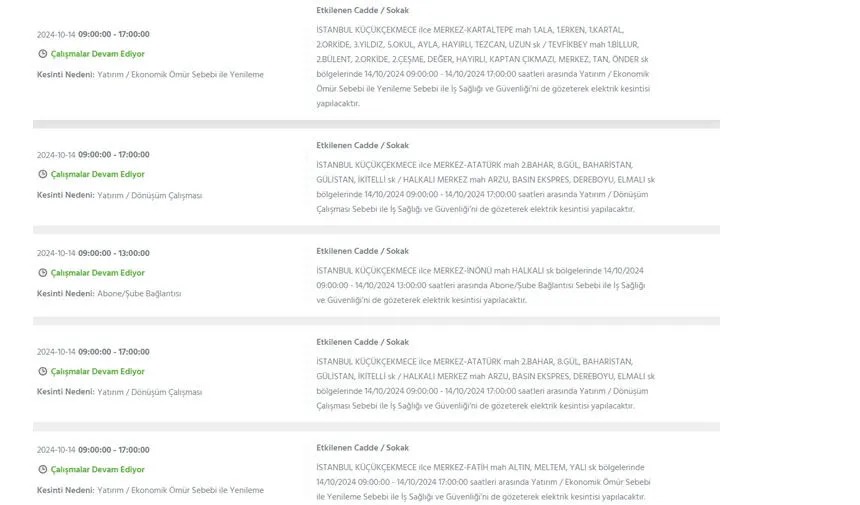 İstanbul’da büyük elektrik kesintisi! Hangi ilçeler etkilenecek? - 27