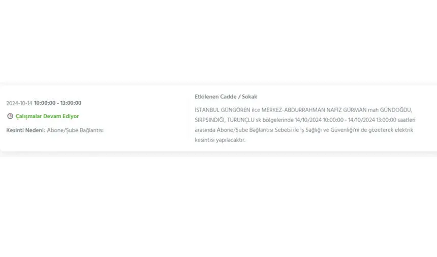 İstanbul’da büyük elektrik kesintisi! Hangi ilçeler etkilenecek? - 23