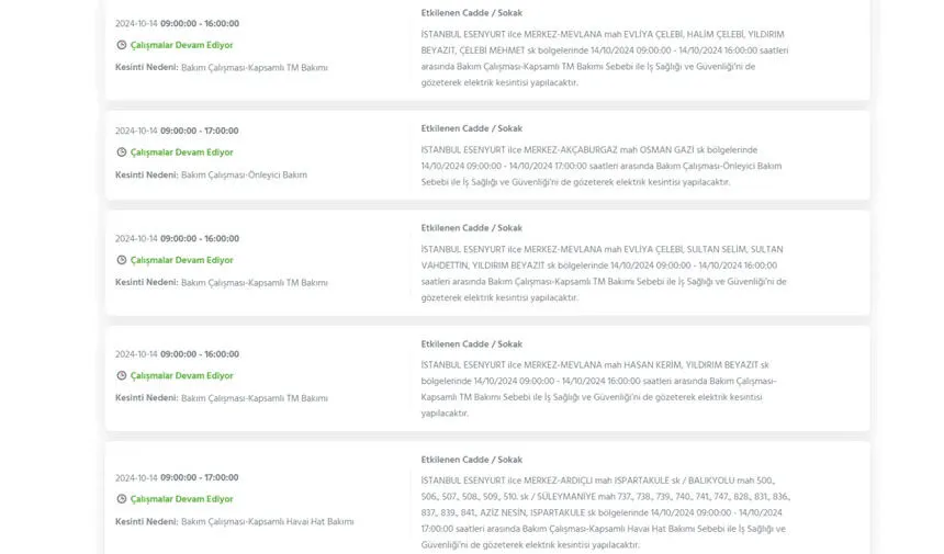 İstanbul’da büyük elektrik kesintisi! Hangi ilçeler etkilenecek? - 18