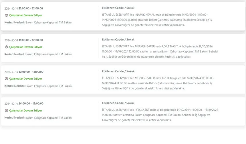İstanbul’da büyük elektrik kesintisi! Hangi ilçeler etkilenecek? - 16