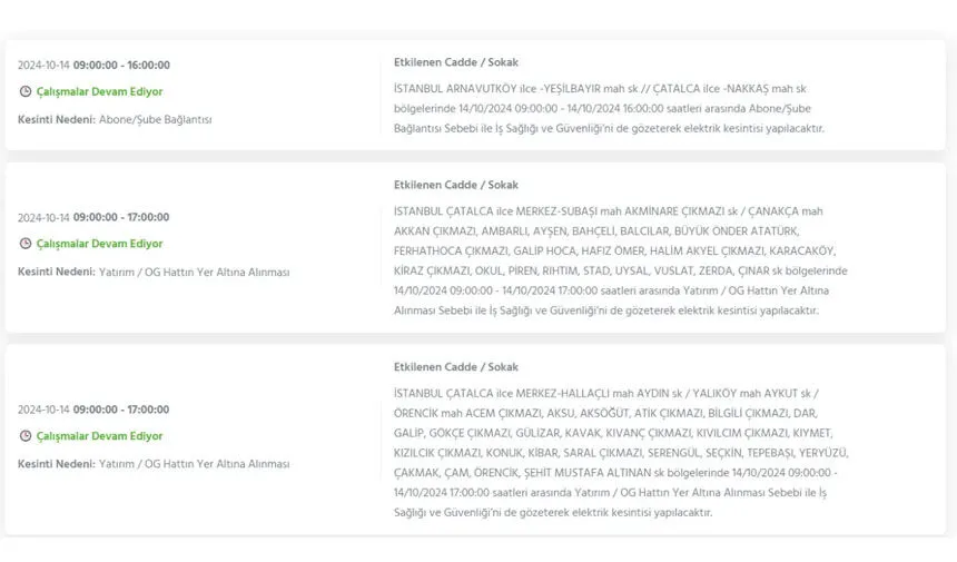İstanbul’da büyük elektrik kesintisi! Hangi ilçeler etkilenecek? - 14