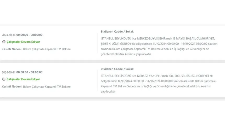İstanbul’da büyük elektrik kesintisi! Hangi ilçeler etkilenecek? - 10