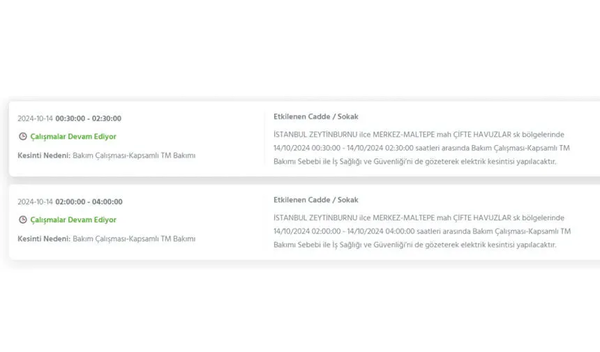 İstanbul’da büyük elektrik kesintisi! Hangi ilçeler etkilenecek? - 8