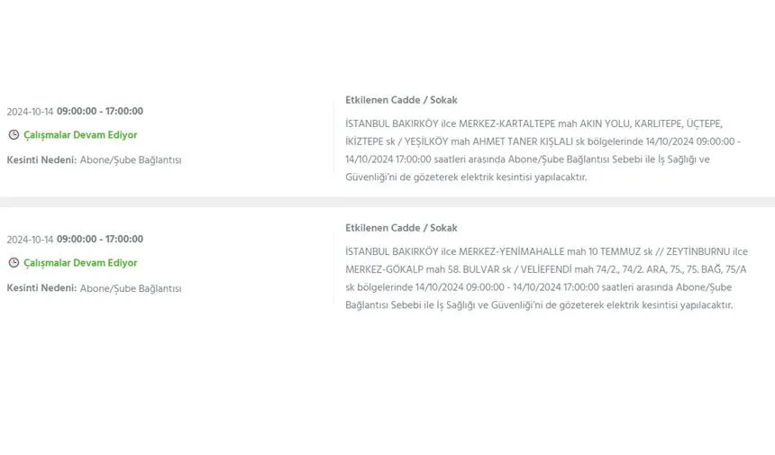 İstanbul’da büyük elektrik kesintisi! Hangi ilçeler etkilenecek? - 6