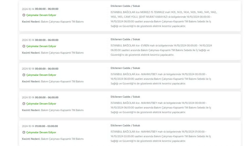 İstanbul’da büyük elektrik kesintisi! Hangi ilçeler etkilenecek? - 4