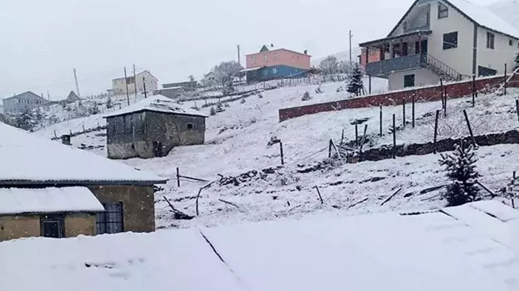 Kar kalınlığı 5 santimetreyi buldu: Gümüşhane'de kış erken başladı - 2