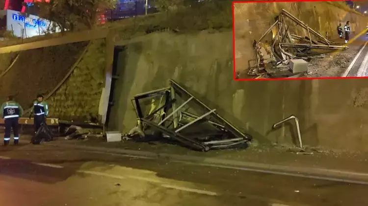 Maltepe de otomobil otobüs durağını yıktı: 4 yaralı - 2