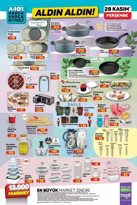A101 aktüel ürünler kataloğu; 25-28 Kasım A101 indirim fırsatları - 2